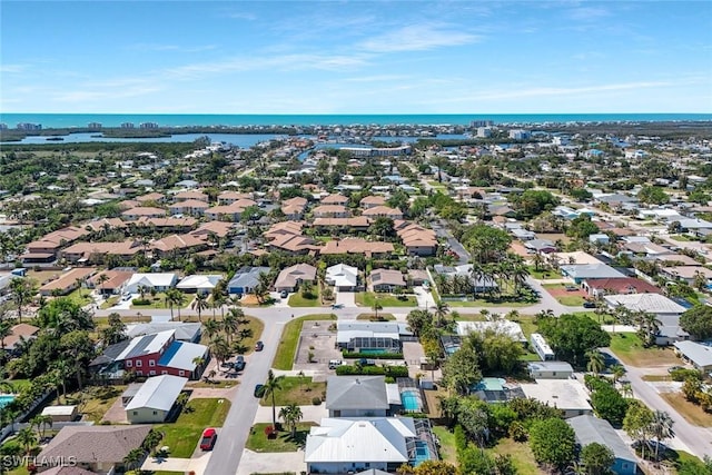 41 5th St, Bonita Springs, FL 34134 - aerial perspective of suburban area with a large body of water