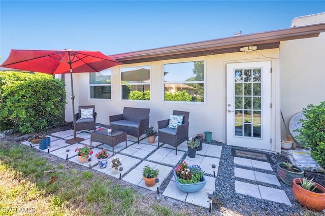 view of patio / terrace with an outdoor hangout area