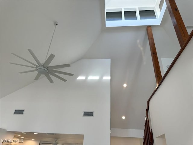484 Gulf Bend Dr, Captiva, FL 33924 - room details with visible vents and ceiling fan