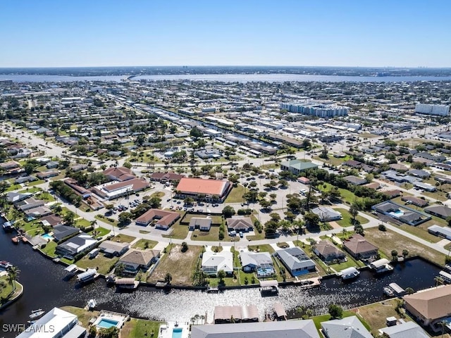 4538 SE 6th Ct, Cape Coral, FL 33904 - bird's eye view with a residential view and a water view