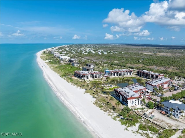 2445 W Gulf Dr Unit 21E, Sanibel, FL 33957 - aerial view with a view of the beach and a water view