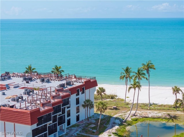 2445 W Gulf Dr Unit 21E, Sanibel, FL 33957 - property view of water featuring a beach view