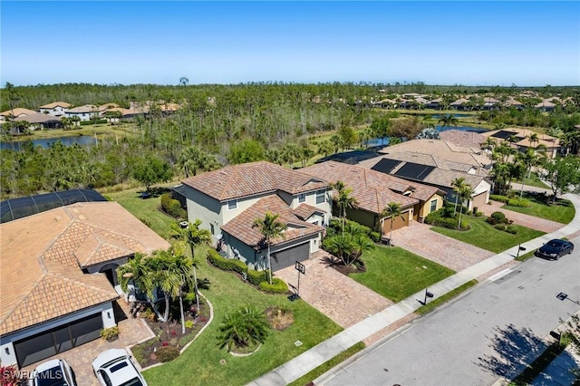 13570 San Georgio Dr, Estero, FL 33928 - aerial view featuring a water view and a residential view
