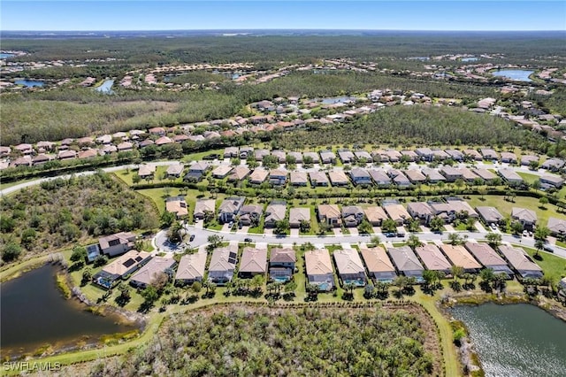 13570 San Georgio Dr, Estero, FL 33928 - bird's eye view with a water view and a residential view