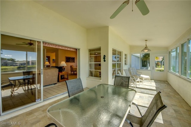 view of sunroom