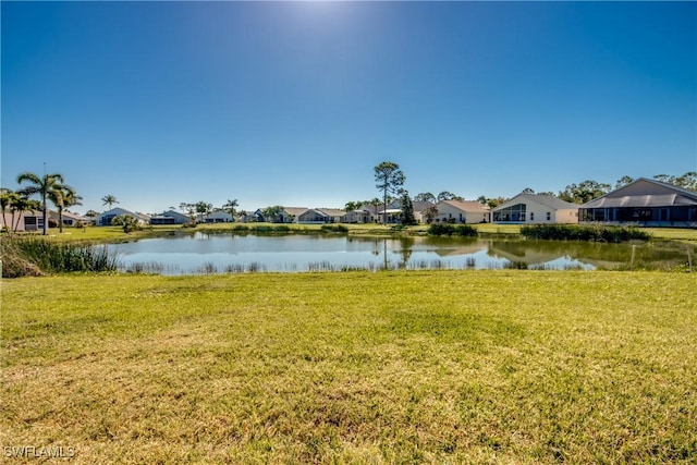 property view of water with a residential view