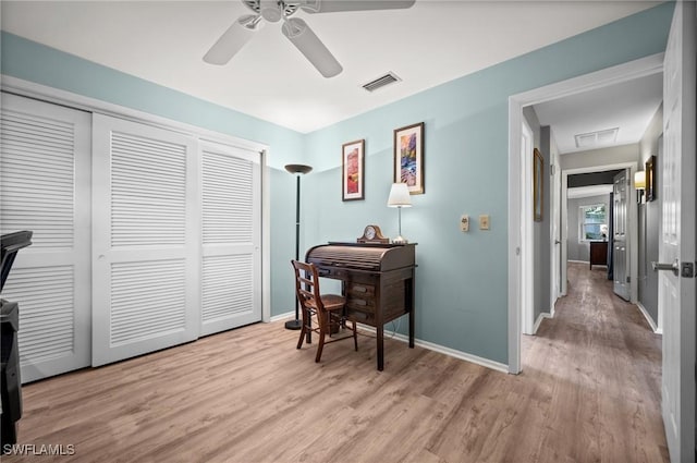 62 Lanai Cir Unit 62, Naples, FL 34112 - office space with light wood-style flooring and ceiling fan
