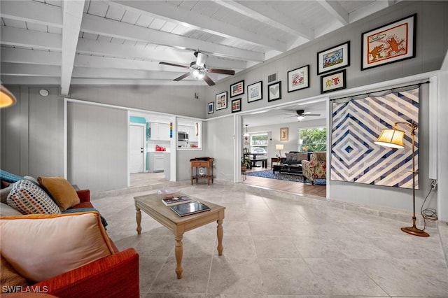 62 Lanai Cir Unit 62, Naples, FL 34112 - living area with a ceiling fan