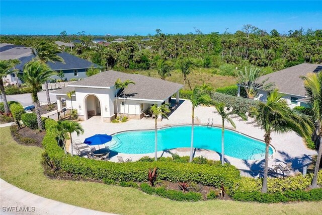 6667 Estero Bay Dr, Fort Myers, FL 33908 - view of pool featuring fence, a fenced in pool, and a patio area