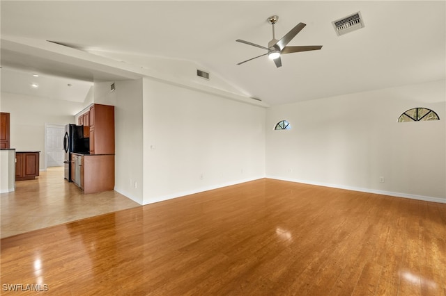 920 SW 4th Pl, Cape Coral, FL 33991 - unfurnished room with visible vents, light wood finished floors, and ceiling fan