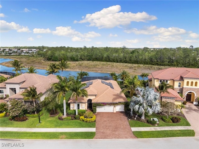 1621 Songbird Ct, Naples, FL 34120 - view from above of property with a large body of water