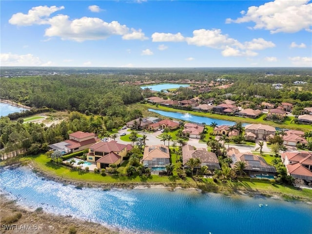 1621 Songbird Ct, Naples, FL 34120 - aerial view of residential area featuring a large body of water