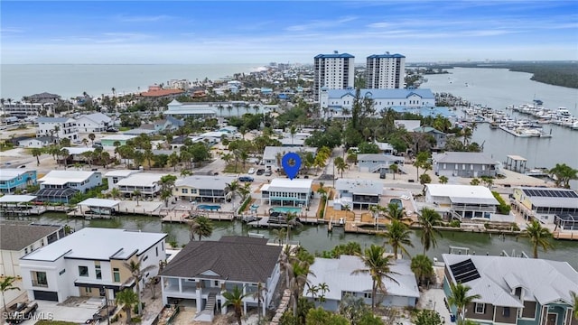 360 Bayland Rd, Fort Myers Beach, FL 33931 - drone / aerial view with a residential view and a water view