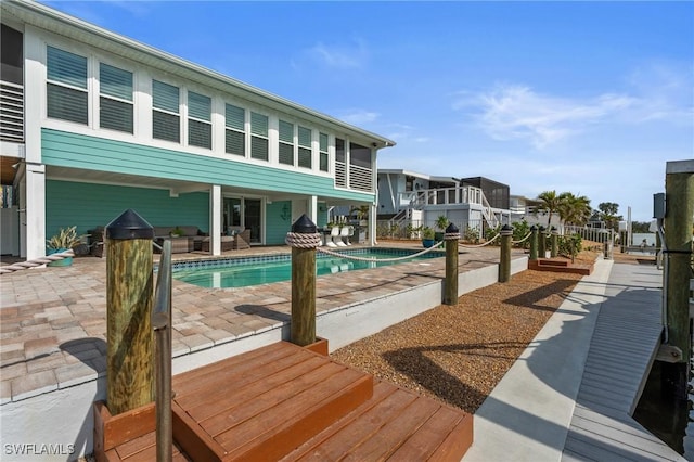 360 Bayland Rd, Fort Myers Beach, FL 33931 - view of swimming pool featuring a patio and a fenced in pool