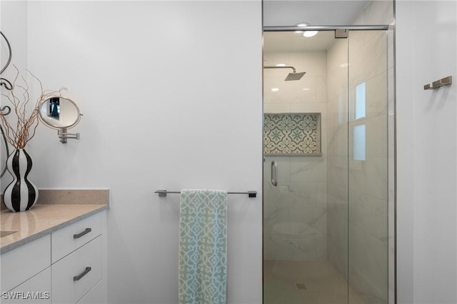 360 Bayland Rd, Fort Myers Beach, FL 33931 - bathroom with vanity and a shower stall