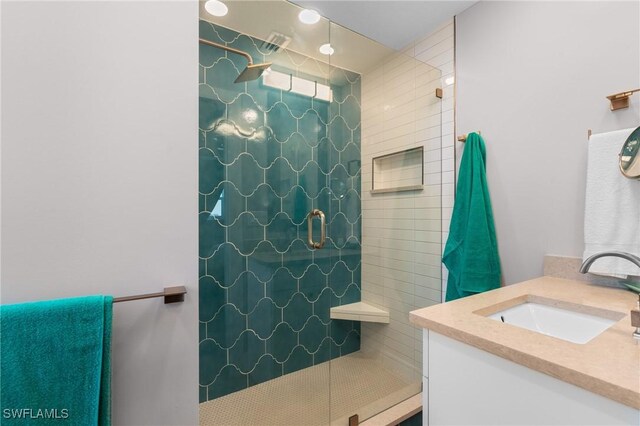 360 Bayland Rd, Fort Myers Beach, FL 33931 - bathroom with a walk in shower and vanity