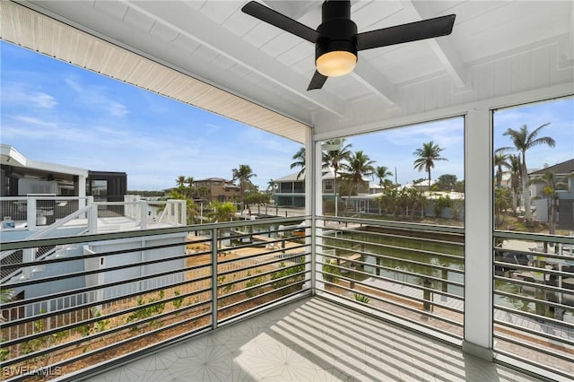 360 Bayland Rd, Fort Myers Beach, FL 33931 - balcony featuring ceiling fan