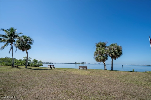 2333 Westwood Rd, North Fort Myers, FL 33917 - view of grassy yard featuring a water view
