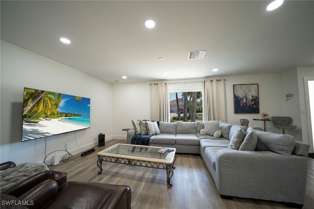 2333 Westwood Rd, North Fort Myers, FL 33917 - living area with wood finished floors, recessed lighting, and baseboards