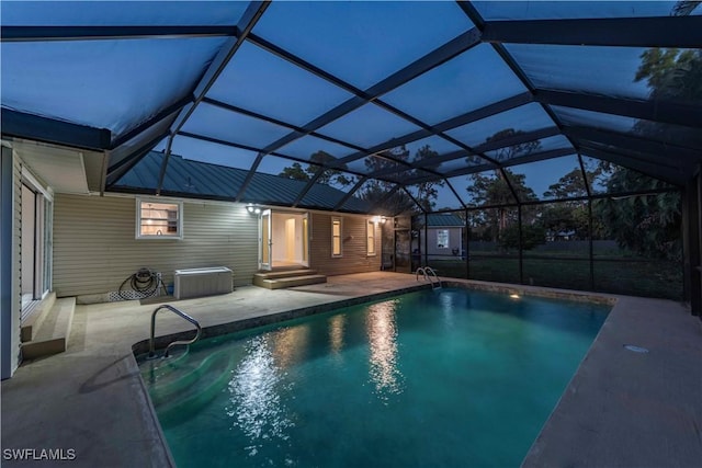 20587 Charing Cross Cir, Estero, FL 33928 - outdoor pool featuring a patio area and a lanai