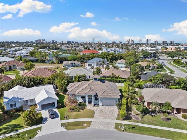 aerial view featuring a residential view