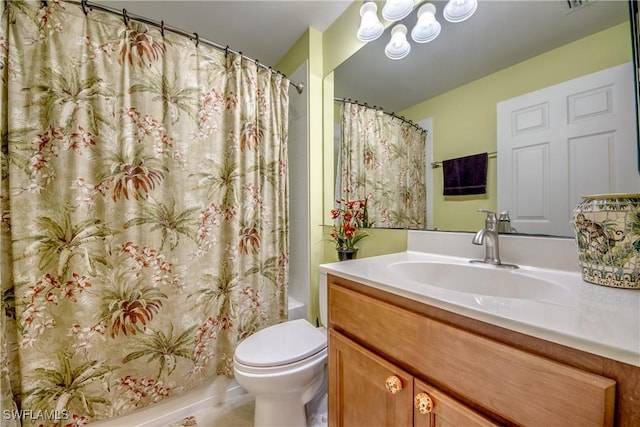 2626 Astwood Ct, Cape Coral, FL 33991 - full bath with toilet, shower / tub combo, and vanity