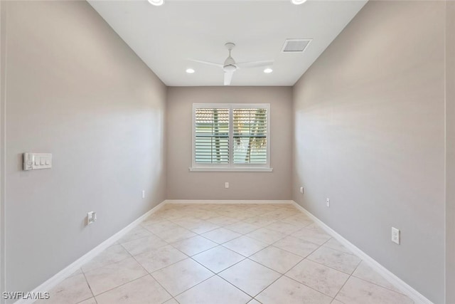 6068 Triumph Ln, Ave Maria, FL 34142 - unfurnished room with recessed lighting, light tile patterned floors, baseboards, and visible vents