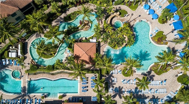 1490 5th Ave S Unit 200B, Naples, FL 34102 - aerial view of property and surrounding area with a pool area