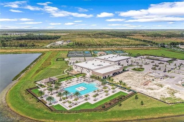 19513 Hinkley Dr, Estero, FL 33928 - drone / aerial view featuring a water view