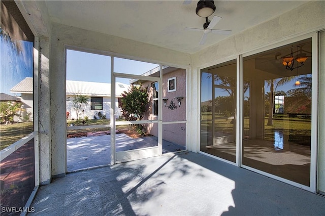 1675 Blue Lake Cir, Punta Gorda, FL 33983 - sunroom / solarium with ceiling fan