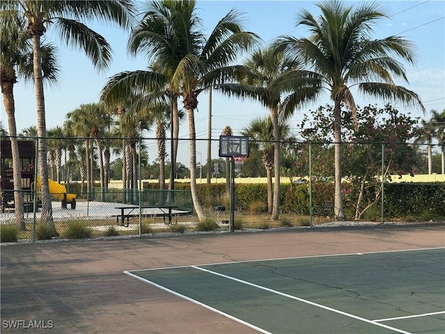 177 Santa Clara Dr Unit 177-5, Naples, FL 34104 - view of sport court with fence, community basketball court, and healthy amount of natural light