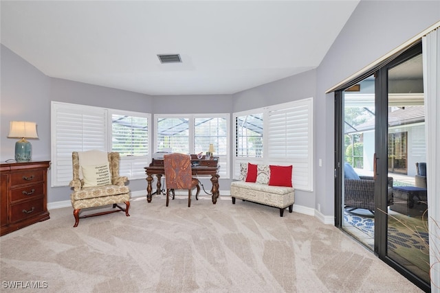 15440 Kilmarnock Dr, Fort Myers, FL 33912 - sitting room with baseboards, carpet floors, and visible vents