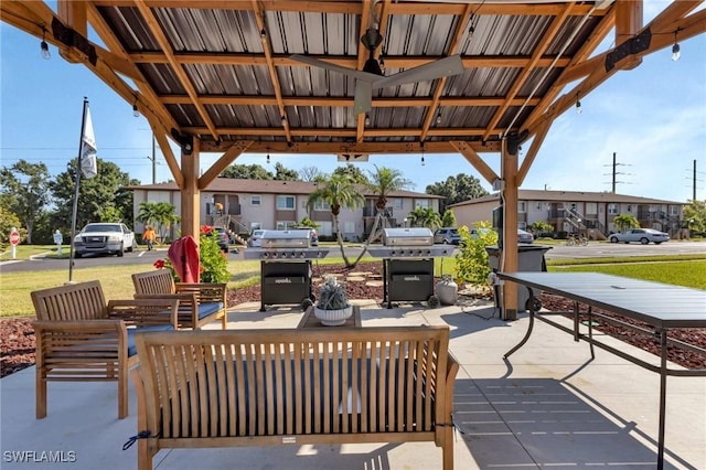 25100 Sandhill Blvd Unit 103, Punta Gorda, FL 33983 - view of patio / terrace with a grill and a residential view