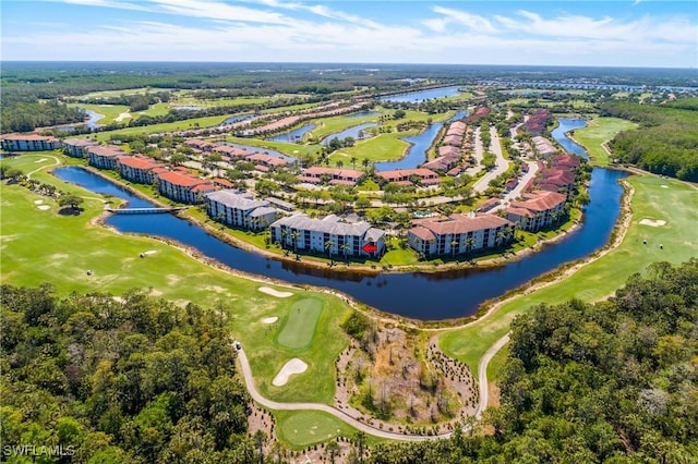 10329 Heritage Bay Blvd Unit 1622, Naples, FL 34120 - aerial view of residential area featuring a local golf course and a large body of water