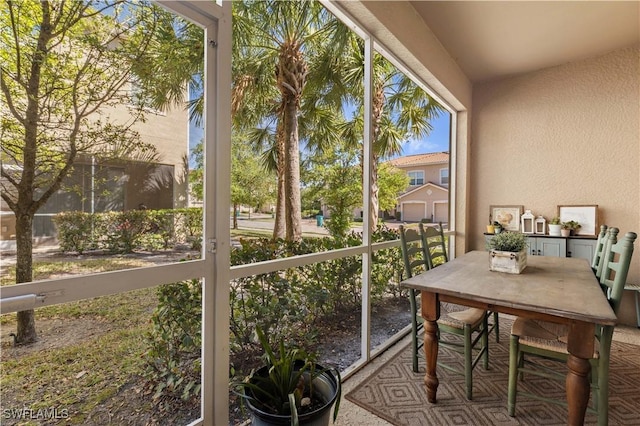 view of sunroom / solarium