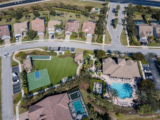 bird's eye view featuring a residential view