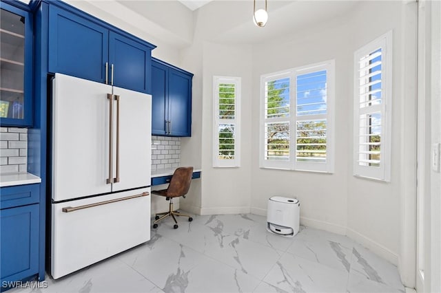 2160 Vardin Pl, Naples, FL 34120 - office with marble look tile flooring and baseboards
