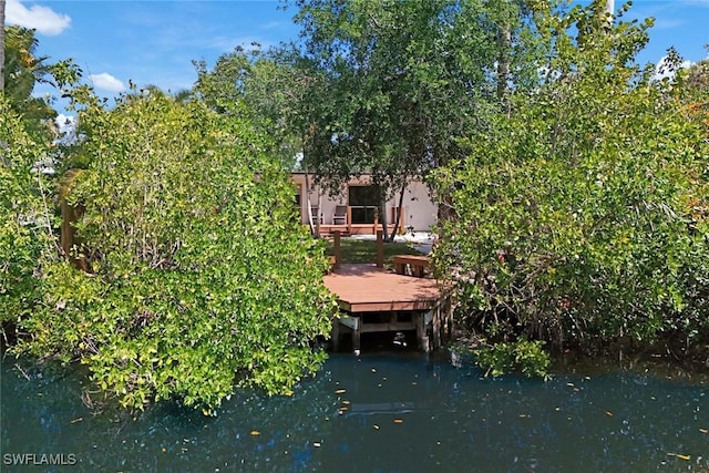 exterior space featuring a boat dock