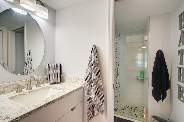 1232 Commonwealth Cir Unit P103, Naples, FL 34116 - full bath featuring vanity and a shower stall
