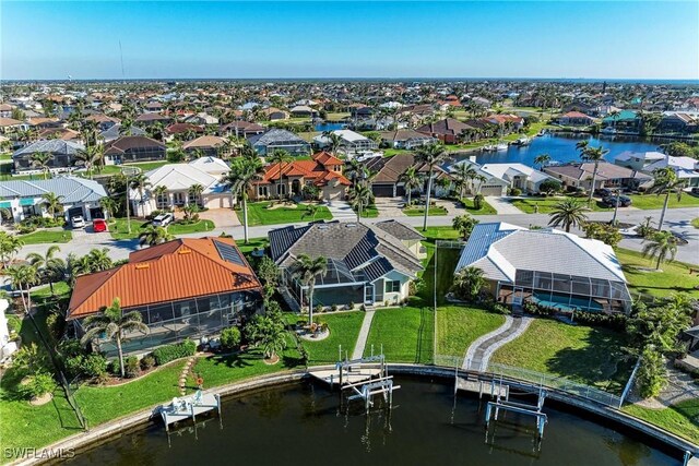 1368 Grebe Dr, Punta Gorda, FL 33950 - birds eye view of property with a residential view and a water view