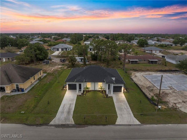 aerial view featuring a residential view