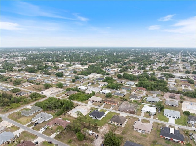 aerial view with a residential view