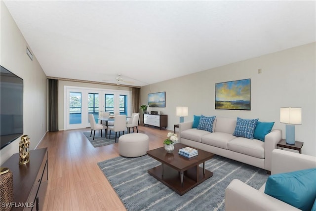801 Islamorada Blvd Unit 21A, Punta Gorda, FL 33955 - living room featuring a ceiling fan