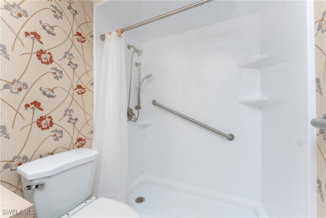 801 Islamorada Blvd Unit 21A, Punta Gorda, FL 33955 - full bathroom featuring a shower stall and toilet