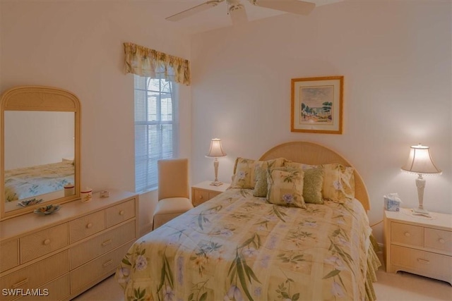bedroom with ceiling fan