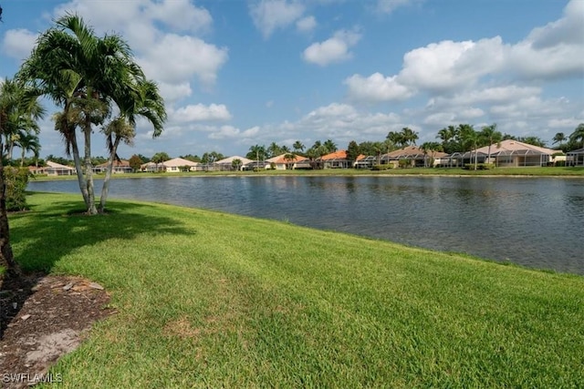 view of water feature featuring a residential view