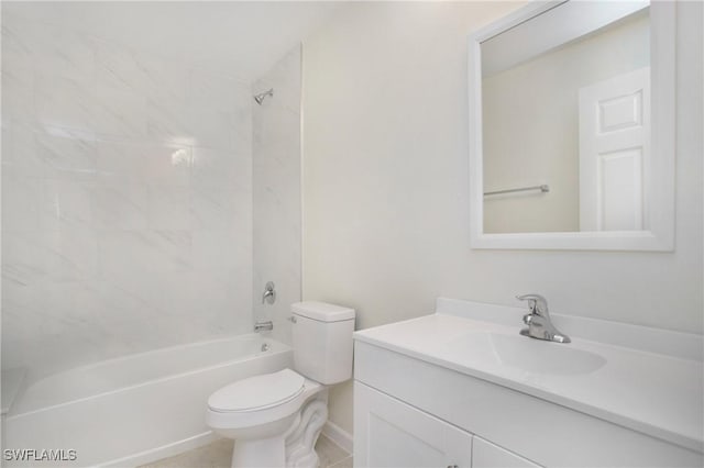 1861 Lillie St, Fort Myers, FL 33916 - bathroom featuring toilet, vanity, and shower / washtub combination