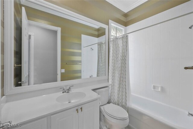 6044 Andros Way, Naples, FL 34119 - full bathroom with toilet, vanity, and shower / bath combo