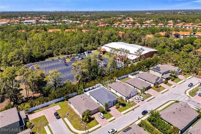 drone / aerial view with a residential view