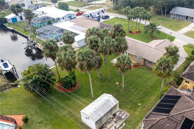 2324 Westwood Rd, North Fort Myers, FL 33917 - birds eye view of property with a residential view and a water view